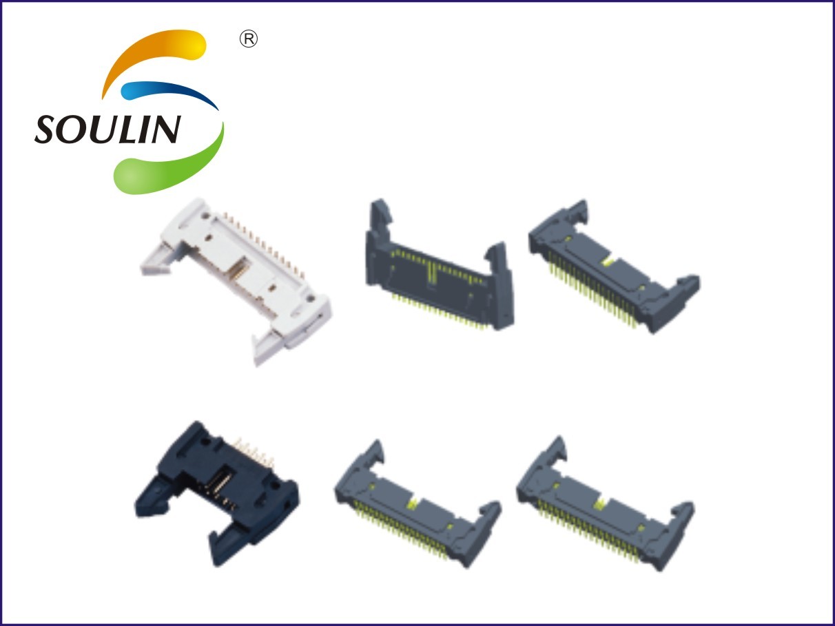 SMT PC3.3 Straight Pin Connector 2.54mm Gold Plated Ejector Type